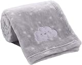 CREVENT Small Fluffy Baby Throw Blanket 75cmx100cm Grey Cloud
