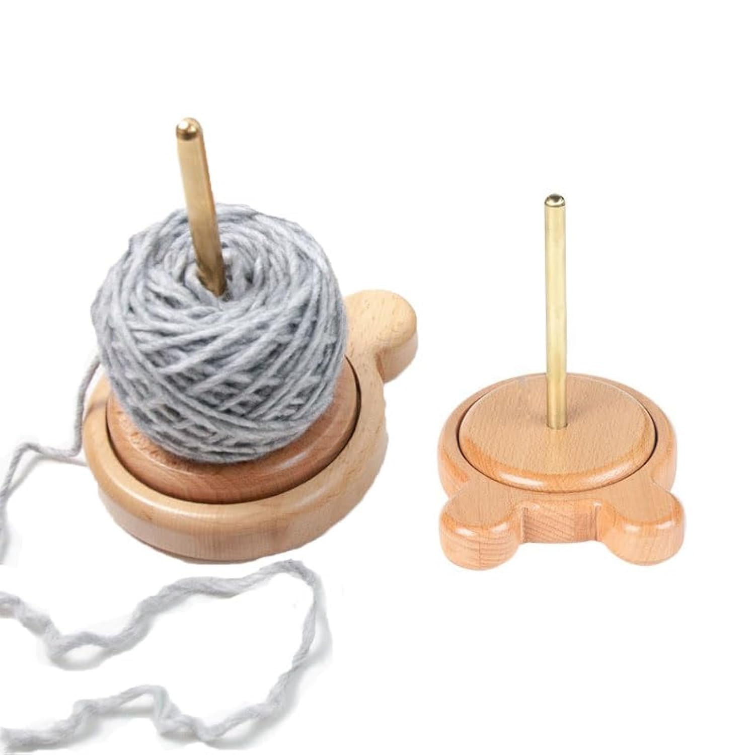 zalati Yarn Storage Holder Yarn Spinning Dispenser with Rotation Metal Spindle for Crocheting Knitting Embroidery