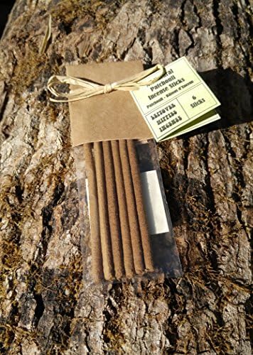 Patchouli Incense Sticks - 6 Pieces - All Natural, Hand Rolled Herbal Incense