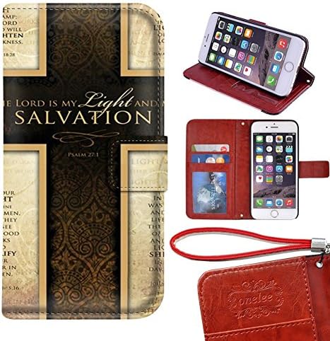 Customized PU Leather Durable Bible Verses Christian Quotes iPhone 6 Plus/6s Plus 5.5 Wallet Case