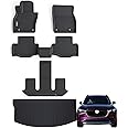 WAYIDSS Floor Mats 3 Rows & Cargo Liner for 2024 2025 Mazda CX-90 6&7 Seats（Both Fit CX90 with and Without 2nd Row Console），TPE All Weather Protection Car Floor Liners & Trunk mat Accessories-Black