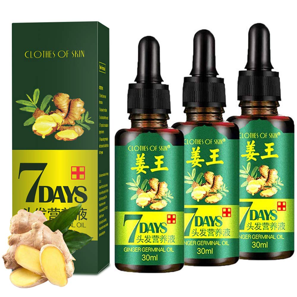3 PACK Ginger Germinal Oil, 2020 Hair Growth Ginger Essential Oil Hair Growth Oil Hair Loss Treatment For Women and Men : Beauty