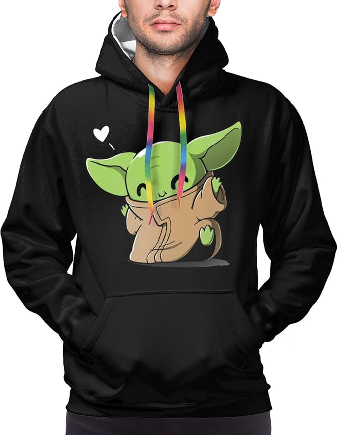 Levoncar Baby Yoda Men's Fashion Hoodie Hooded Pocket Sweater Casual