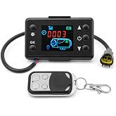 Algrix 12V 24V Diesel Heater Controller Replacement | For 2 kW, 5 kW and 8 kW Diesel Air Heaters, LCD Thermostat Switch with Remote Control, Ideal for RVs, Trucks and Camping