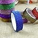 Wode Shop 10 Rolls Glitter Washi Paper Tape, Crafting Sticky Tapes Decorative Masking Adhesive Tape Label for DIY Crafts and Gift, 3 M