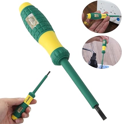 Kunse 220v Testeur Electrique Stylo Tournevis Test De Tension Sonde Detecteur De Puissance Amazon Fr Cuisine Maison