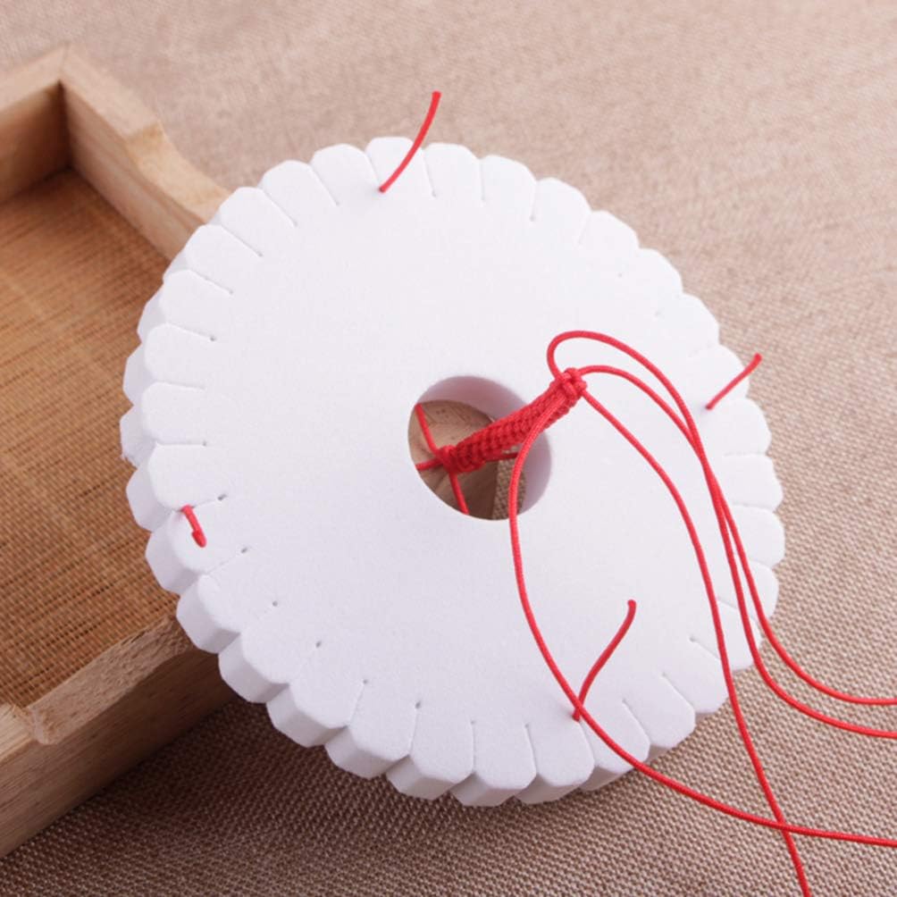 MILISTEN Kumihimo Disks for Strings Round and Square Kumihimo Board Thick Foam for Fine Threads Wire Beaded Kumihimo 4pcs - Image 4