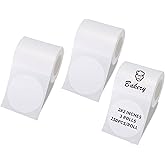 Circle White Thermal Sticker for L7/L9/P50/M120/M110/M200/M220/221B Label Maker, 3 Rolls 2”x2”(50x50mm) Business Shipping Address Logo Jar Barcode Thermal Sticker Paper Waterproof Oilproof
