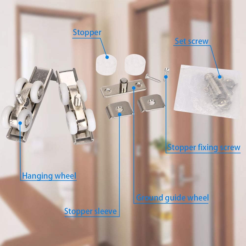 2Pcs Shower Door Fixing Pulleys,Sliding Door Roller Pulley Hanging