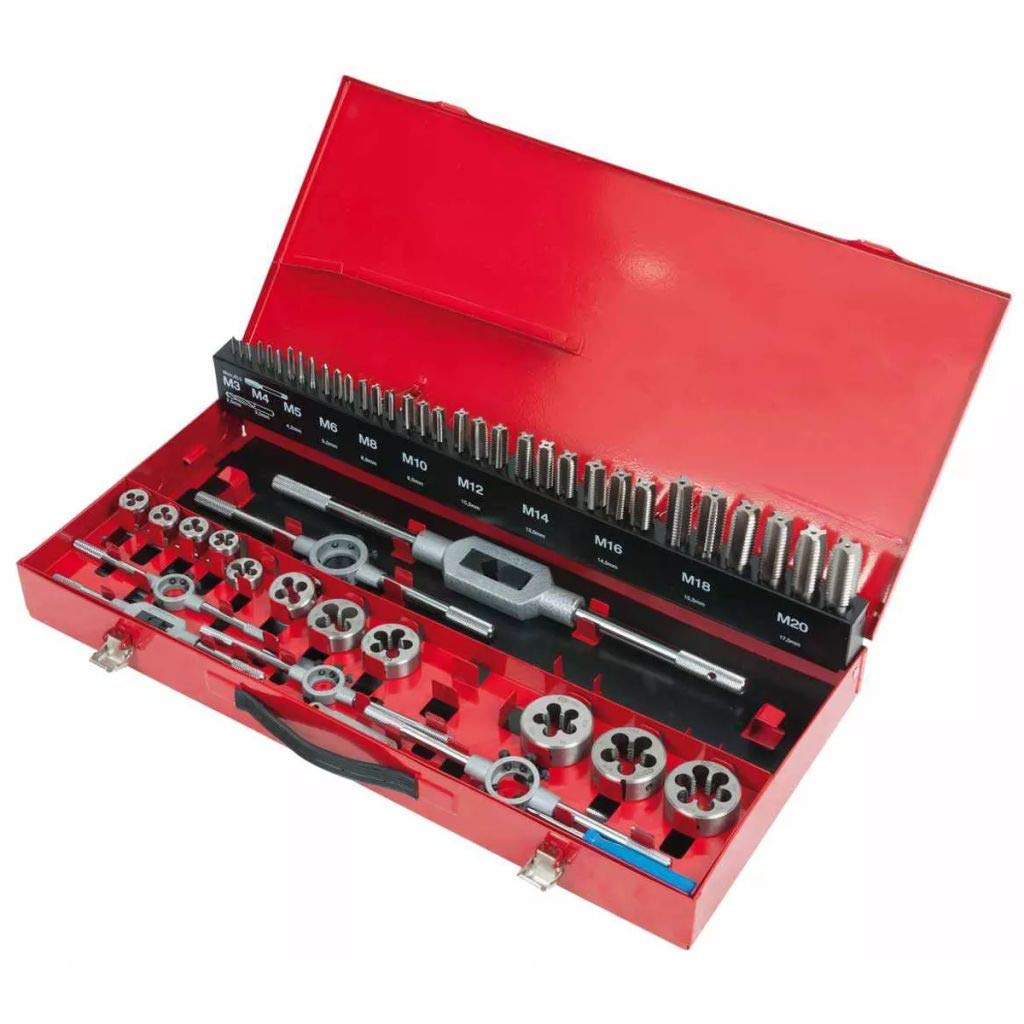 KS Tools 331.0654 HSS Tap and Die Set (54 Pieces)