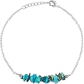 Natural Chips Bracelet, Handmade, Energy Healing Crystals, Gift for Her, Adjustable Chain,Silver Plated 8 inch Chain, Mother's Day Gift