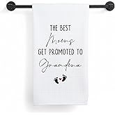 MNKVITMEAK Pregnancy Baby Announcement for Grandma Kitchen Towels, Grandma to Be Gifts Dish Tea Towels, New Grandmother Gifts Decorative Hand Towel for Bathroom Kitchen, 16x24 Inch