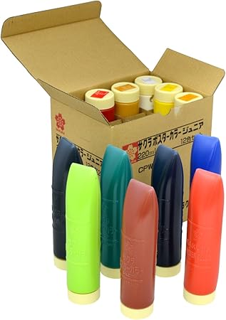 Amazon Co Jp サクラクレパス 絵の具 ポスターカラージュニア 12色セット Cpw12 ホビー