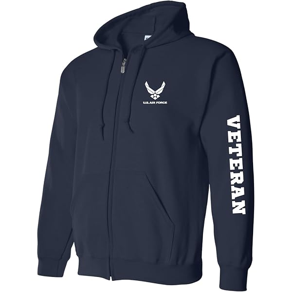 USMC Veteran Hoodie - Officially Licensed Black Logo Pullover | 50/50 Cotton Blend - View #6