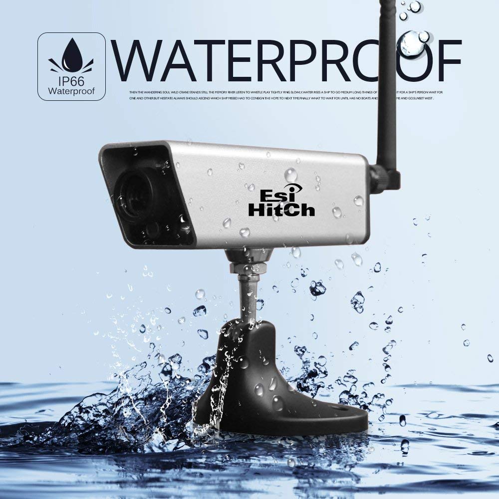 Reversing Camera for Phone Battery Backup Camera WiFi Trailer Camera for Caravan Hitching Rear View with Magnetic Base Night Vision Waterproof Support Android IOS GoPro Tripod Mount-EH04