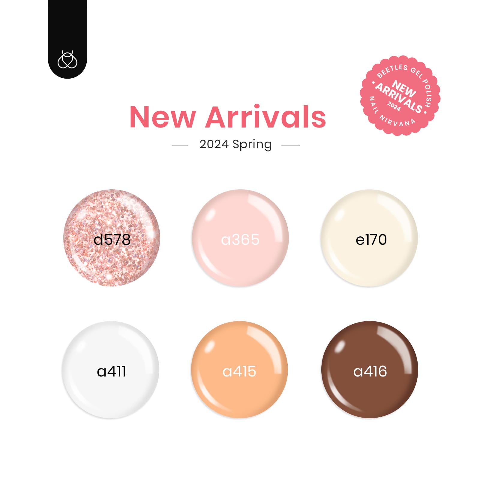 Beetles Gel Nail Polish Set, 6 Colors Pink Milky White Nude Glitter Brown Tender Elegance Fall Gel Polish Set Soak Off Uv Led Lamp Needed Easy DIY Nail Art Salon Home Design Gifts for Women - Image 5