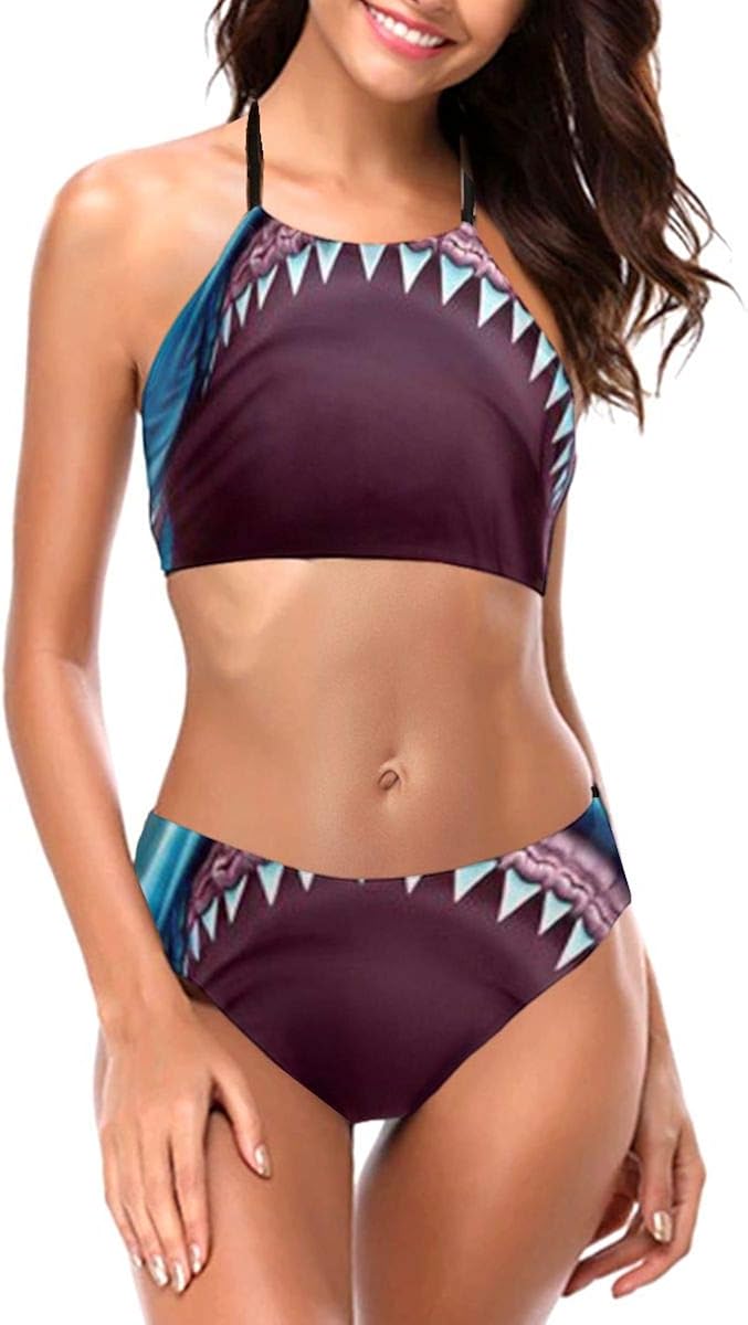 NiYoung Womens Elegant Bikini Sets Knotted Back Bathing Suit Retro Boho Beachwear Bikini