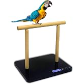 Digital Bird Scale with Perch, Scale Grams, Max 44lbs, Capacity with Precision up to 1g, Black, Suitable for Parrot and All Kinds of Bird