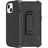 for iPhone 13 Mini Case, iPhone 12 Mini Case, with Belt Clip Holster,2X Screen Protector Heavy Duty Full Body Shockproof Rugged Protective Cover for Apple iPhone 13 Mini/12 Mini