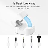 QINCINA 6 Pack Magnetic Cable Clips Cable Tidy Tools White Desk Organizer view 5