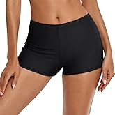 MISSVOG Swim Shorts for Women Stretchy Board Shorts Solid Tankini Bottoms Sport Swimsuit Bottoms