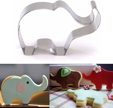 Amazon Co Jp Diy のクッキーかわいい象の形ステンレス製ケーキ型キッチン小さなツール ホーム キッチン