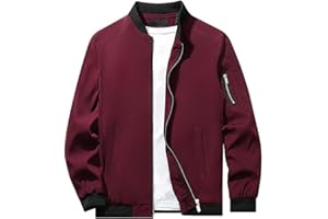 sandbank Men's Slim Fit Lightweight Softshell Flight Bomber Jacket Coat