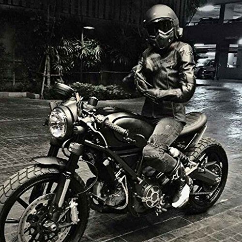 Egal Motorcycle Detachable Face Mask Glasses Cycling Bike Ski Goggles Windproof Motorbike Face Protector Snowboard Glasses silver lens - Thumbnail 4
