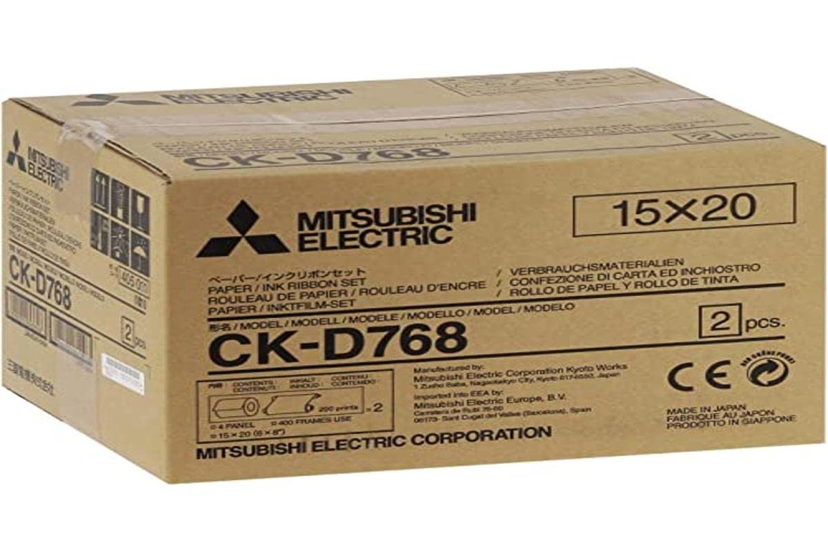 Mitsubishi Electric CK-D768 White Photo Paper 6" x 8" 400 Sheets 152 x 203mm