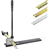 MXBAOHENG Manual DIN Rail Cutter Double Hole with 50cm Ruler | for Cutting Slotted Aluminium, Steel Din Rail 35mm Width, 7.5mm Height (BLACK)