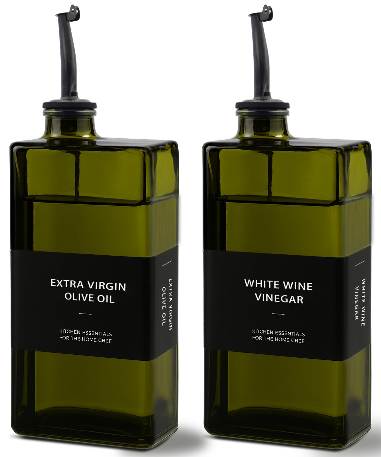 Photo 1 of  clear colored -----------------------------------------Dispenser Bottle for Kitchen 16.9oz, UV-Blocking Oil and Vinegar Dispenser Set, Soy Sauce Dispenser, Space Saving Design for Countertop (Green, 2pcs)