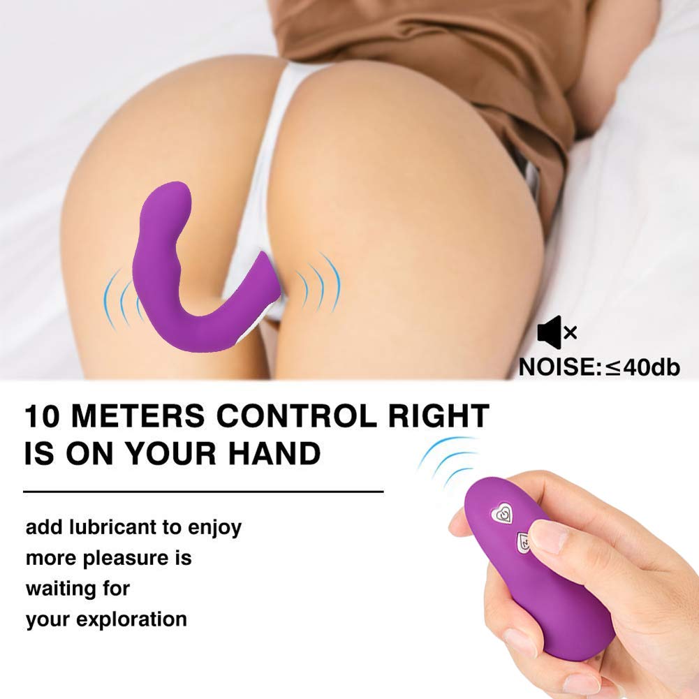 Vibratore a doppio dildo erotico dildo con telecomando, silicone, stimolatore del clitoride giocattolo sesso anale, doppio ciambella e 9 livelli di vibrazion sessuale per donne lesbiche coppia