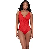 Miraclesuit Women's Swimwear Must Haves Oceanus Tummy Control Soft Cup One Piece Swimsuit, Poppy, 10