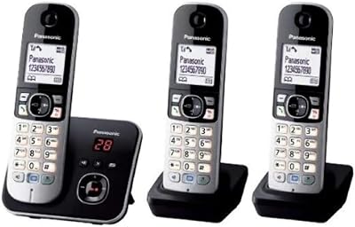 Panasonic KX-TG6823EB Trio DECT Cordless Phone System with Answer Machine