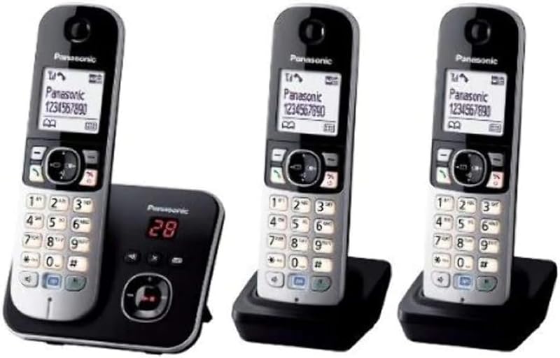 Panasonic KX-TG6823EB Trio DECT Cordless Phone System with Answer Machine