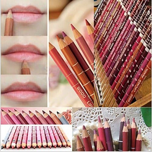 ecotek 12 Colors Women's Professional Lipliner set of Waterproof Lip Liner Pencil 15CM