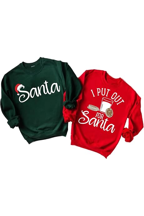 Silk Road Tees 'There Is Cookie In This Oven' Matching Christmas Sweaters – Couples Ugly Sweater Set, Unisex, 50/50 Cotton-Polyester