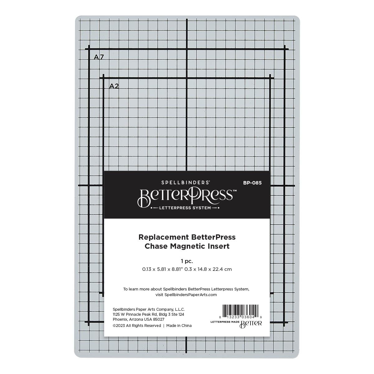 Spellbinders Replacement BetterPress Chase Magnetic Insert, White