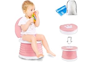 Portable Potty Seat, Toddler Folding Training Toilet Chair Kids Travel Foldable Potty Indoor Outdoor with Storage Travel Bag 
