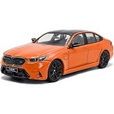 Solido 1:43 Scale BMW G90 M5 Sedan Fire Orange III 2024 Diecast Model Car S4317552