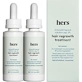 hers Hair Regrowth Treatment, Minoxidil 2% for Women, Unscented, 2 Pack | 2% Topical Minoxidil Solution, Hair Regrowth Treatment for Women, Non-Greasy and Unscented