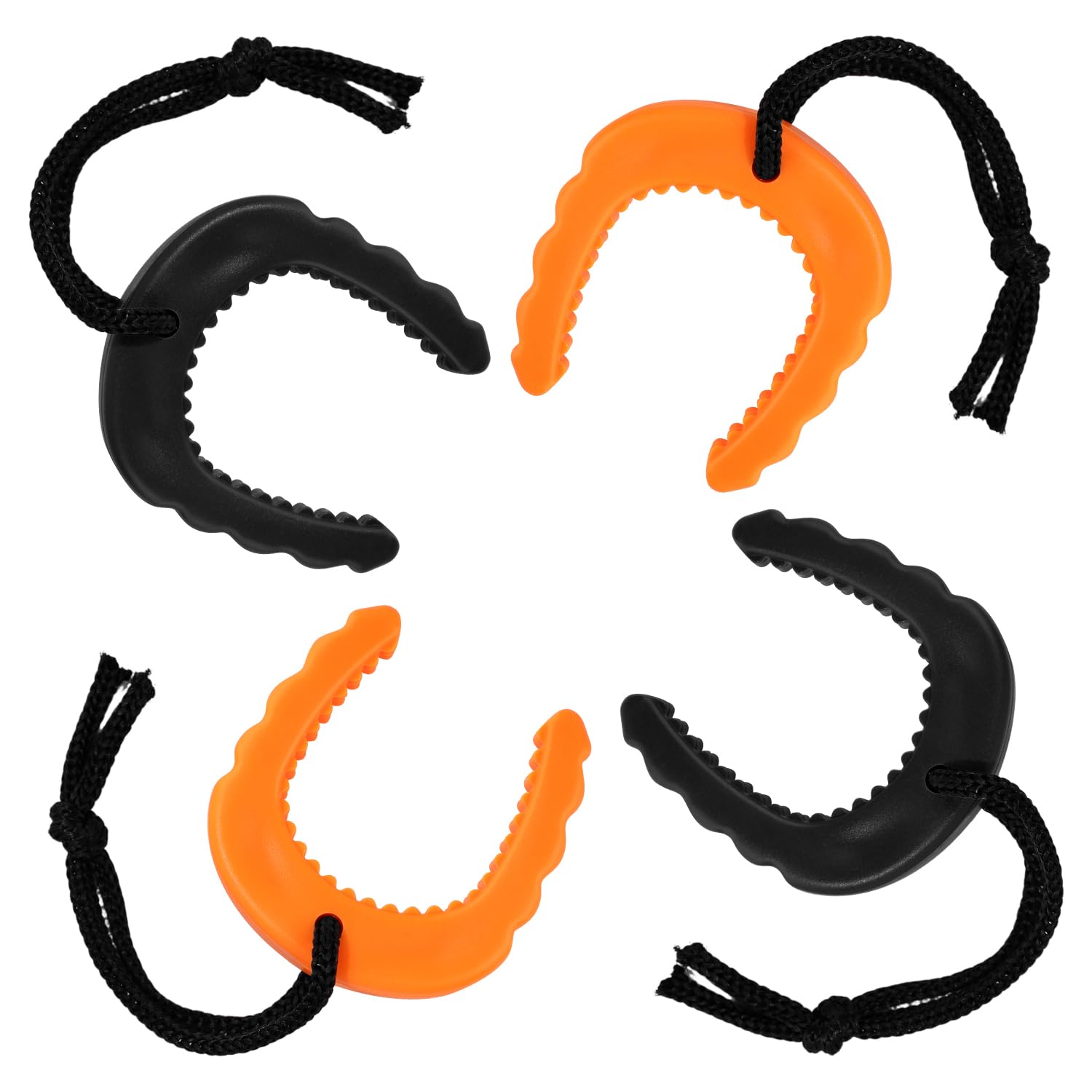 4pcs Door Jam for Law Enforcement, First Responder Door Stops Emergency Police Door Slam Stopper Medical Services Door Stop Wedge Attachments Finger Guards Prevent Doors from Closing(Orange, Black)