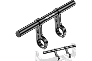 LOKTENWO Bike Handlebar Extender - 11.81" Aluminum Extension with Aluminum Alloy Dual-Clamp Mounting Base for Bicycle and Motorcycle, Fits Handlebar Diameters of 0.875"/ 1.0"/ 1.125"/ 1.26"