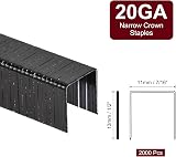 Sourcing Map 20 Gauge Narrow Crown Staples 0.52in x 0.44in Galvanized 2000Pcs view 2