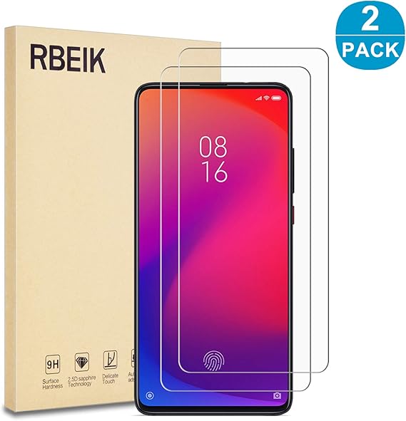 Amazon Com 2pack Xiaomi Mi 9t Screen Protector Glass Rbeik 9h