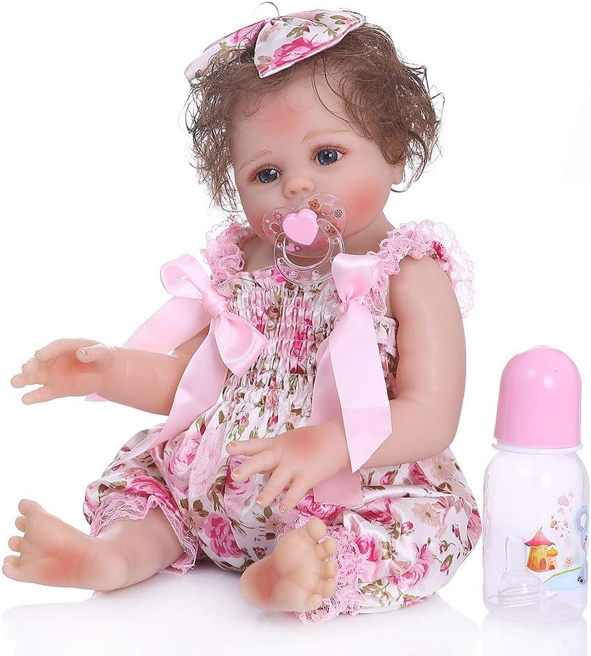 Prezzo LVYE1 48 Centimetri Bebe Realistico Reborn Baby Girl in Rosa Vestito A Fiori Full Body Molle del Silicone Anatomicamente Corretta Offerte