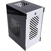PUSOKEI Small PC Case, ITX Computer Case with 360 Degree Ventilation, Support for ITX Motherboard and 4X 2.5 Inch SSDs, for Home Entertainment and Gaming Setups