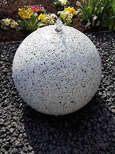 Kugelbrunnen 40 Cm Led Bel Edelstahl Granit Weiss Springbrunnen Gartenbrunnen Amazon De Garten