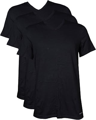 Camiseta para Hombre (Paquete de 3), Negro, L