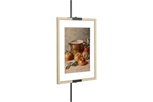 Americanflat 24" Adjustable Wall Easel - Wall Mounted Picture Frame Holder - Artwork and Photo Easel with Adaptive Clamps for